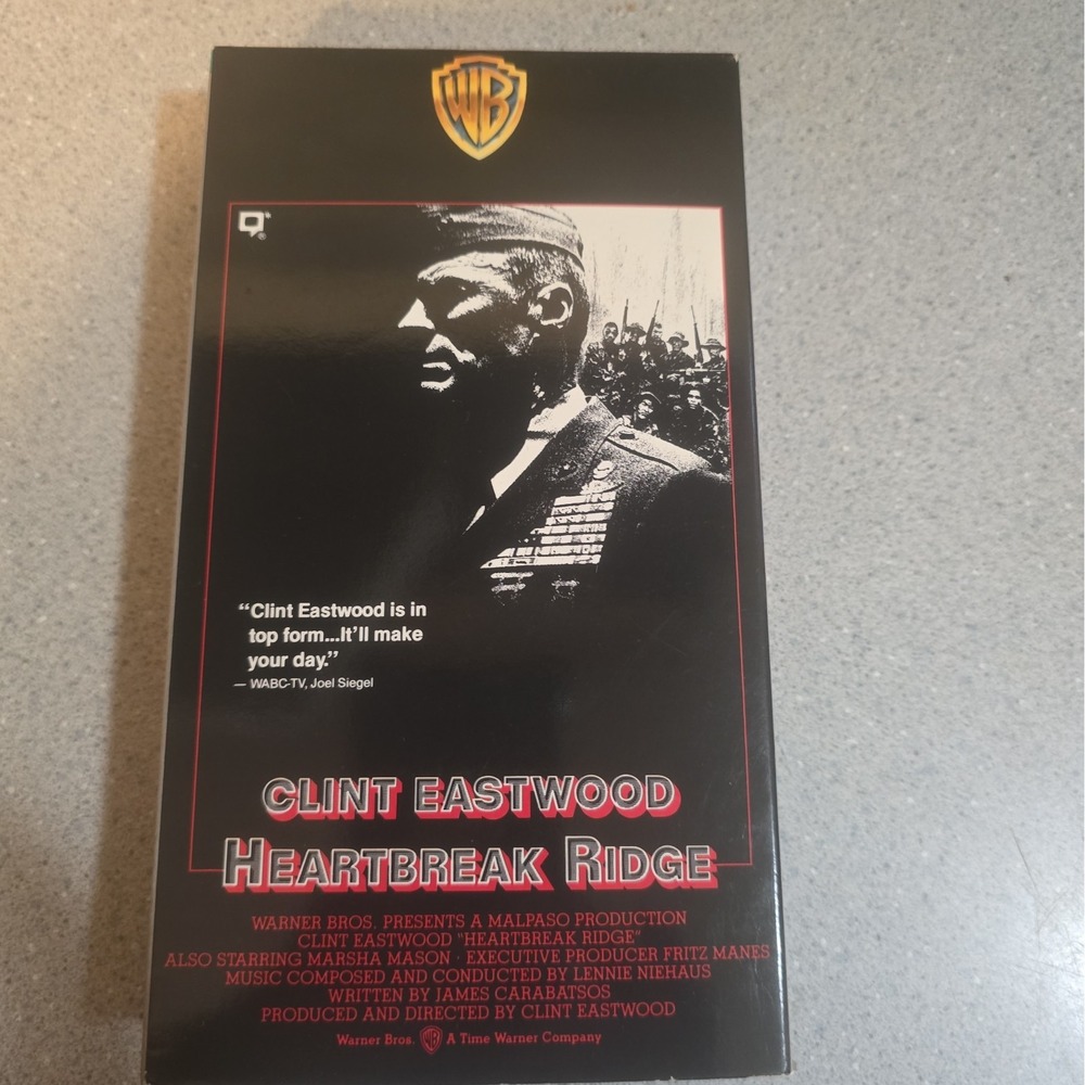 Heartbreak Ridge VHS 1987 Clint Eastwood Military War Action Rated R